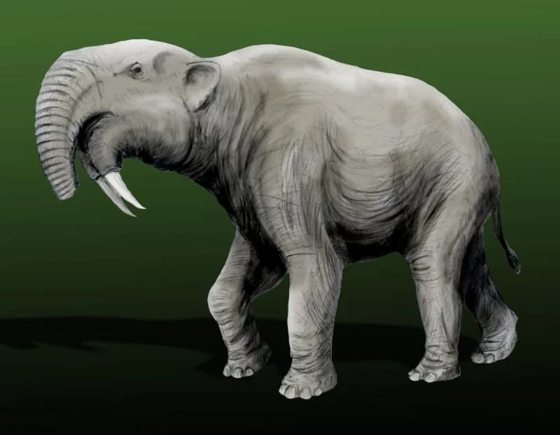 Deinotherium giganteum, un proboscidien aux défenses recourbées