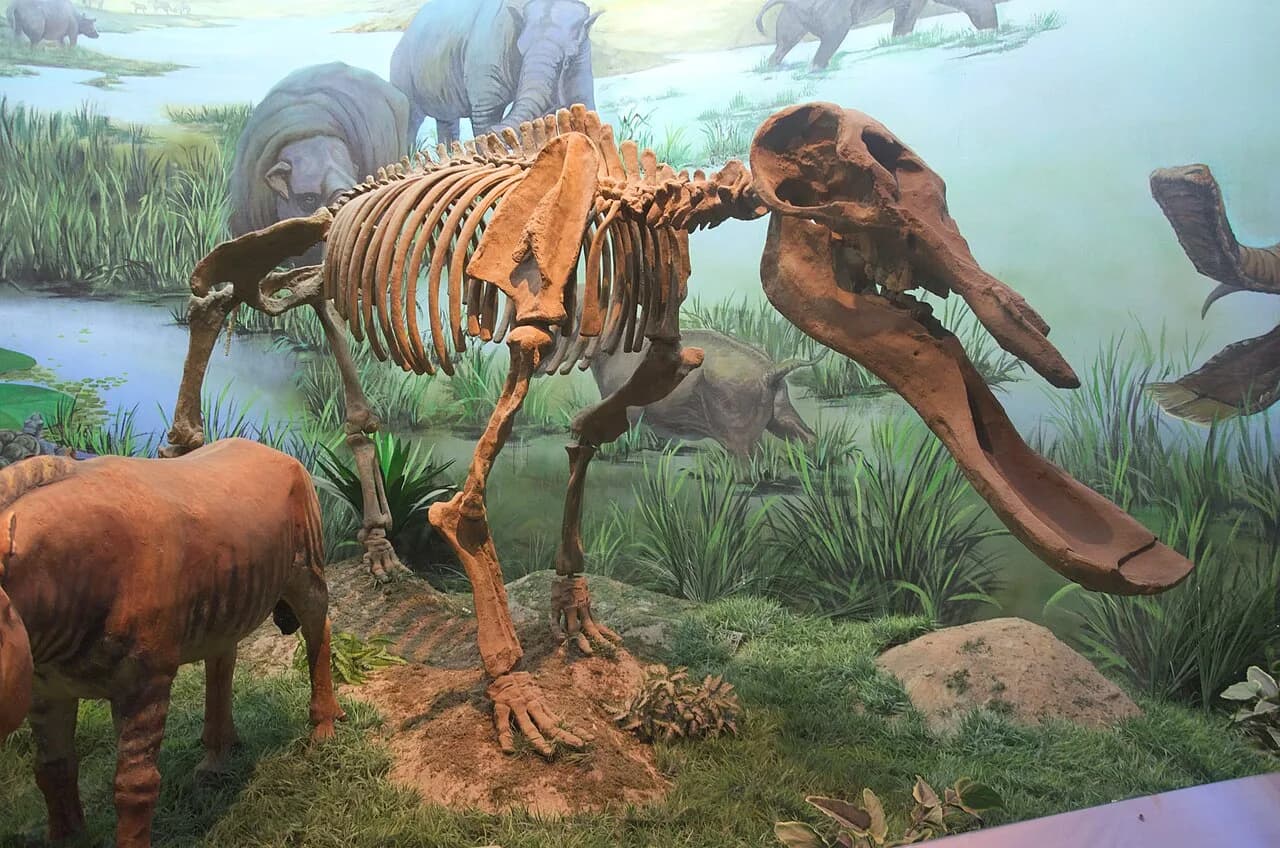 Squelette de Platybelodon au musée de Mongolie intérieure