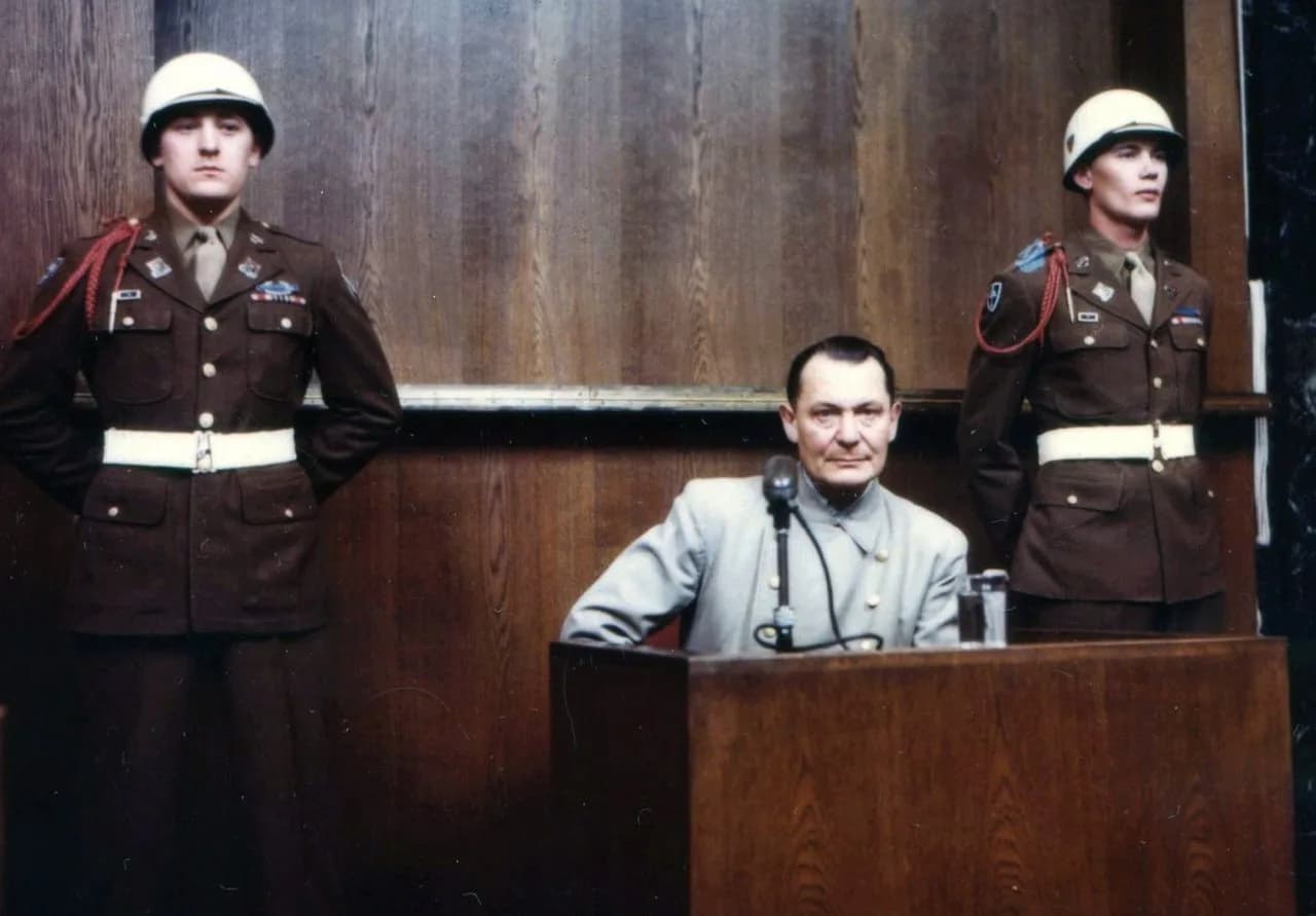 Hermann Göring lors du procès de Nuremberg