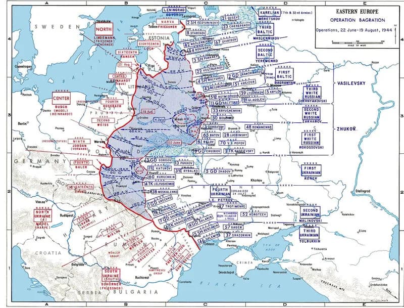 Carte de l'opération Bagration